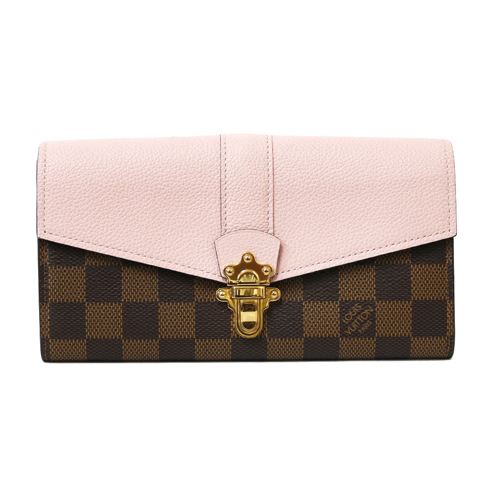 中古】 ルイ・ヴィトン LOUIS VUITTON 長財布 イニシャル入り ダミエ