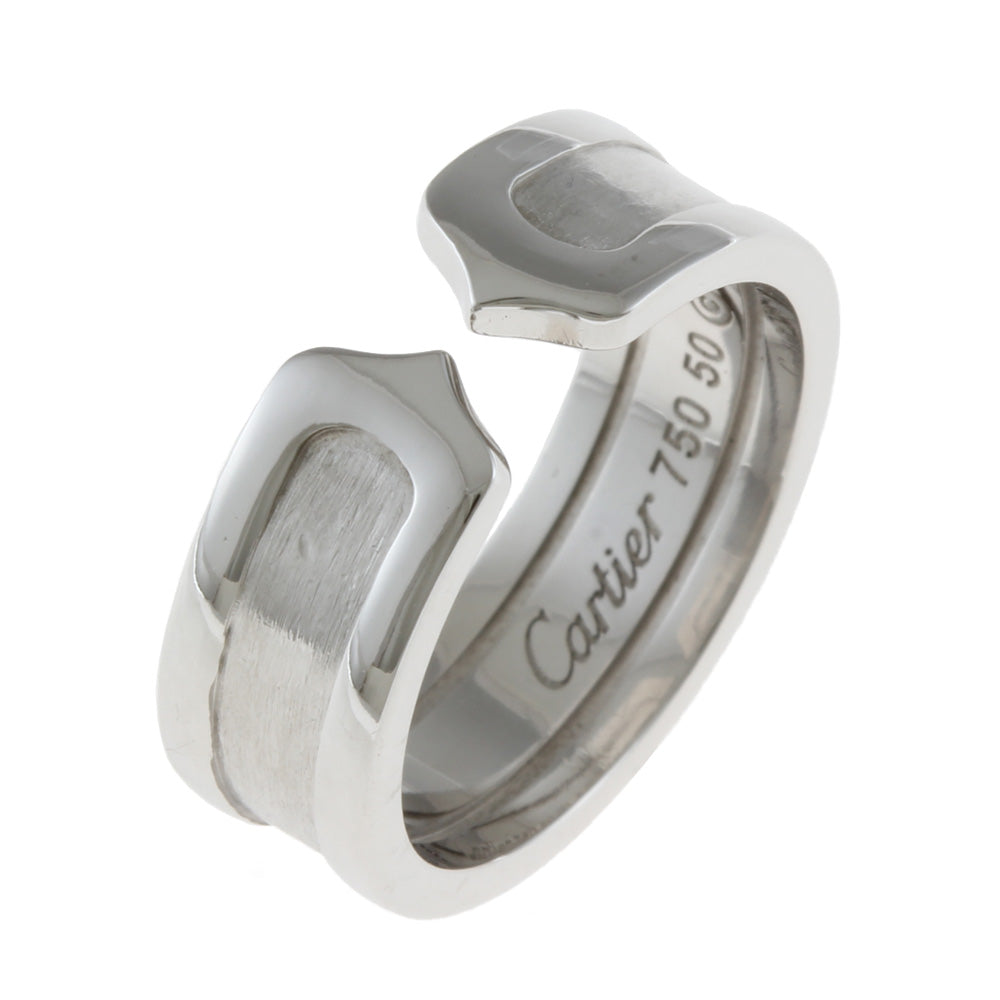 カルティエ CARTIER C2 #50 リング・指輪 10号 18金 K18ホワイト 