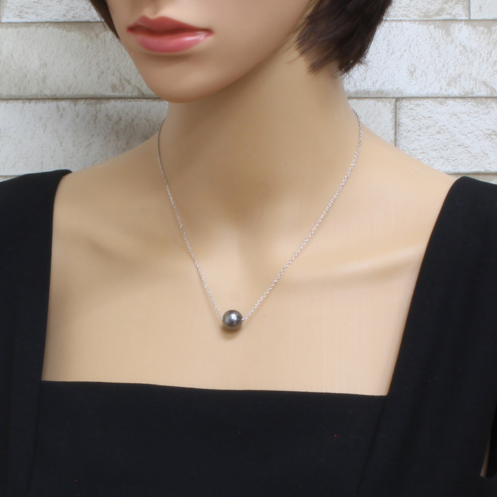 ミキモト MIKIMOTO ネックレス 18金 K18ホワイトゴールド パール レディース 中古