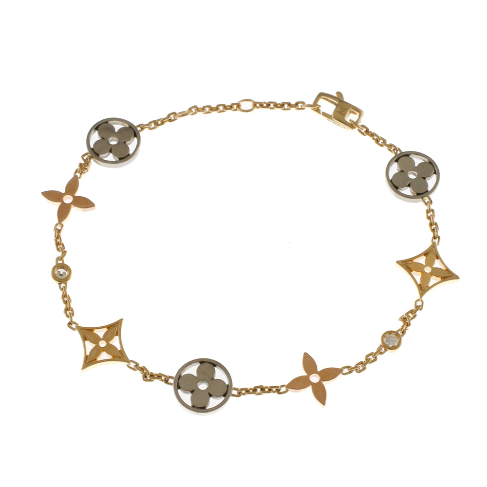 Louis Vuitton Idylle Blossom Bracelet 3 Golds And Diamonds (Q95286