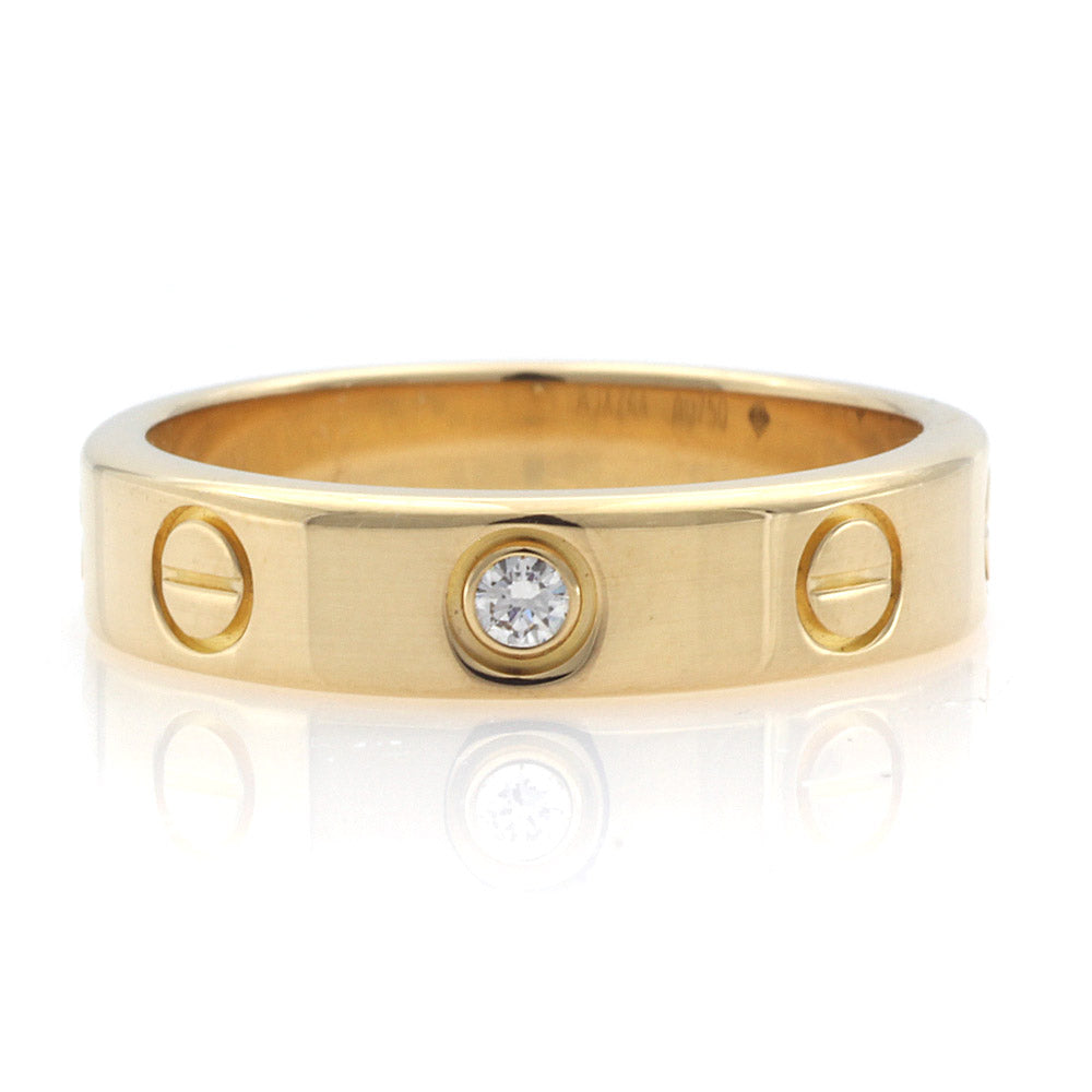 中古】 カルティエ CARTIER K18 リング 指輪 ダイヤモンド：1石