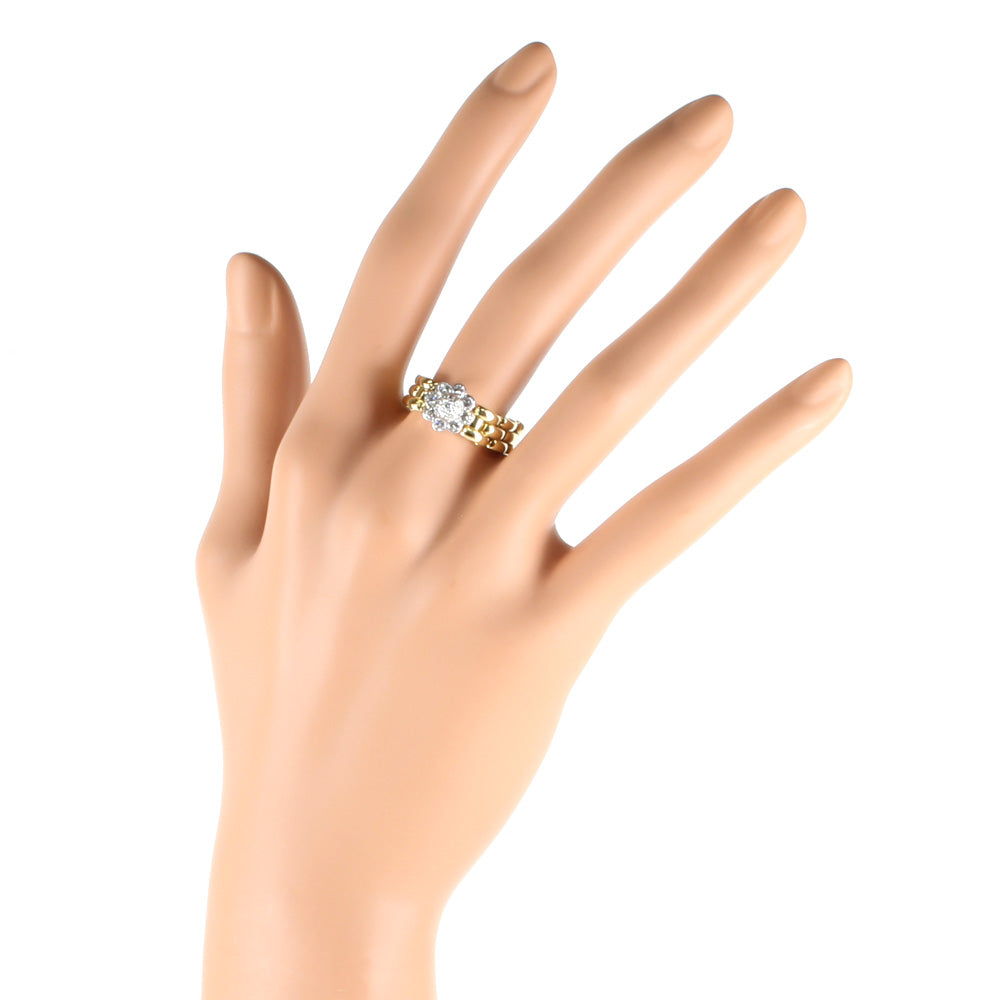 ポンテヴェキオ ❗️D0.35CT✨フィレンツェ彫り 18YG透かし柄ダイヤ