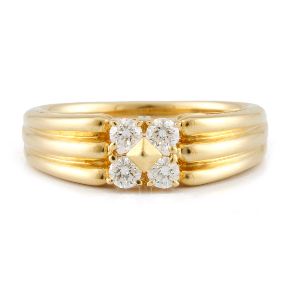 中古】 ディオール Dior K18 リング 指輪 ダイヤモンド：4石 18金 K18