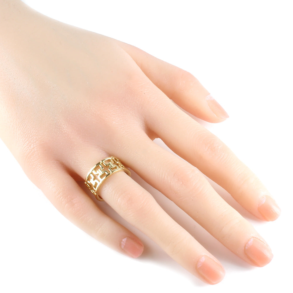【中古】 セリーヌ CELINE K18 リング 指輪 幅広 透かし 11号 18金 K18ゴールド ゴールド レディース【SH】【BJ】【BIM】