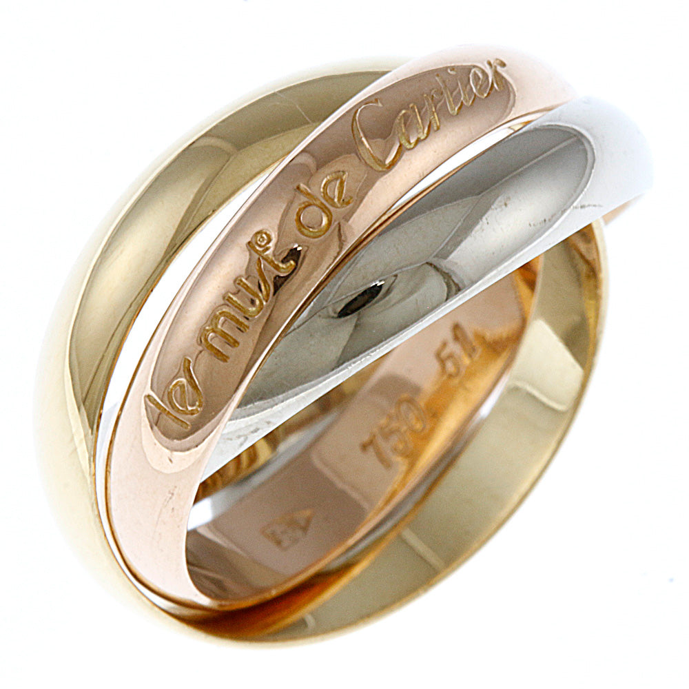 Cartier 11号 51トリニティ K18 3連 カルティエ リング 指輪