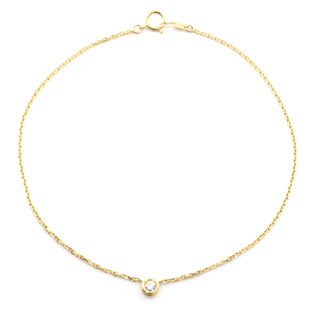 SJX DIAMOND CROSS ANKLET K18 アンクレット - アクセサリー