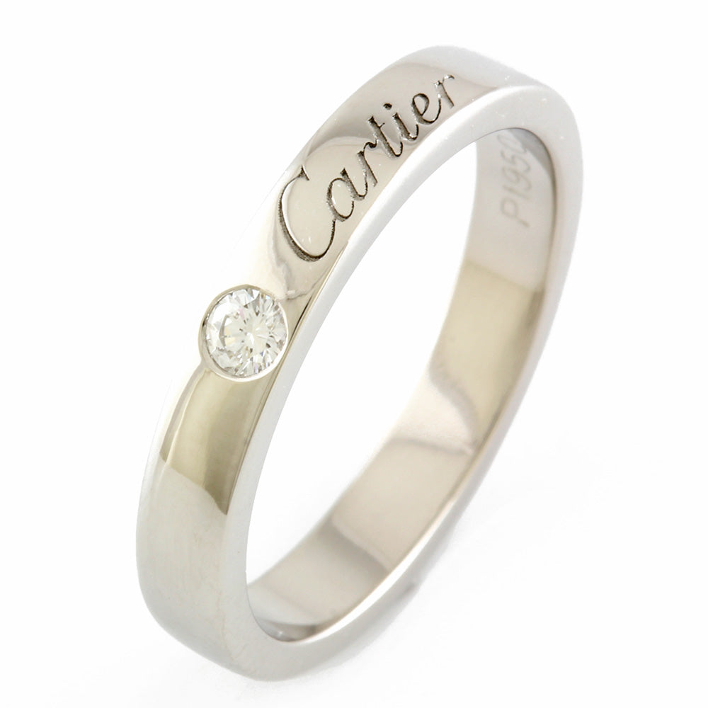 中古】 カルティエ CARTIER Pt950 リング 指輪 ダイヤモンド 9号 #49