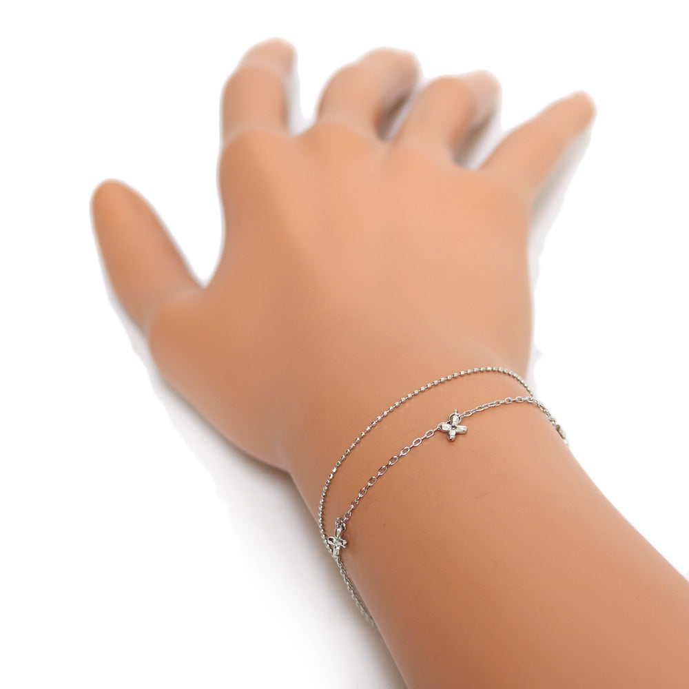 中古】 クレージュ courreges Pt850 ブレスレット 十字架 クロス Pt850