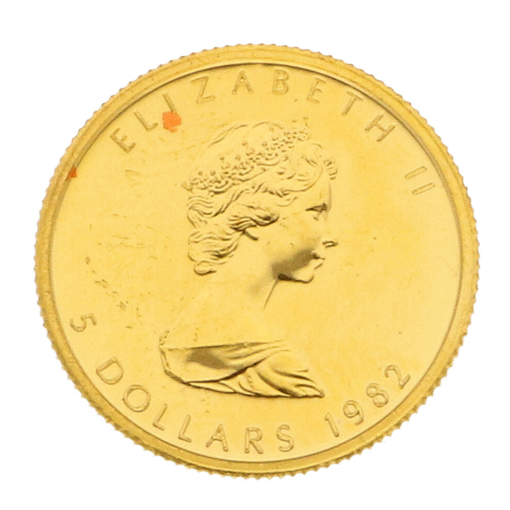 中古】 K24 外国コイン メイプルリーフ 1/10オンス 5ドル 1982 カナダ 純金 金貨 24金 K24ゴールド ゴールド ユニセ –  【公式】リサイクルキング オンラインショップ