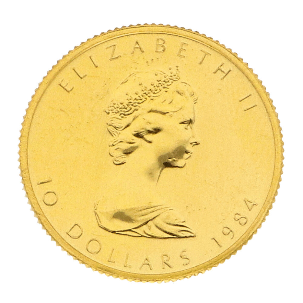 コイントップ カナダメープルコイン K24 1/4oz 10ドル エリザベスコイン K18枠 8.4グラム/ 78832【FJ】