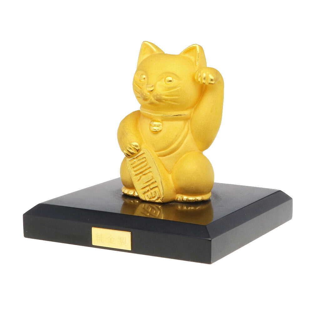 招き猫 まねき猫 純金製 置物 商売繁盛 開店祝い 金運アップ 金運上昇 