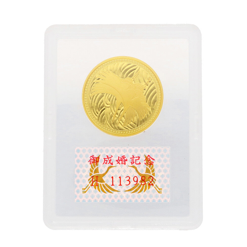 太子殿下结婚纪念50,000 日元金币1993 年纯金纪念币K24 金男女通用二手– 【公式】リサイクルキングオンラインショップ