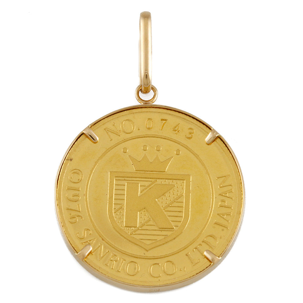 中古】 K24 K18 コインペンダント ハローキティ キティ サンリオ 限定