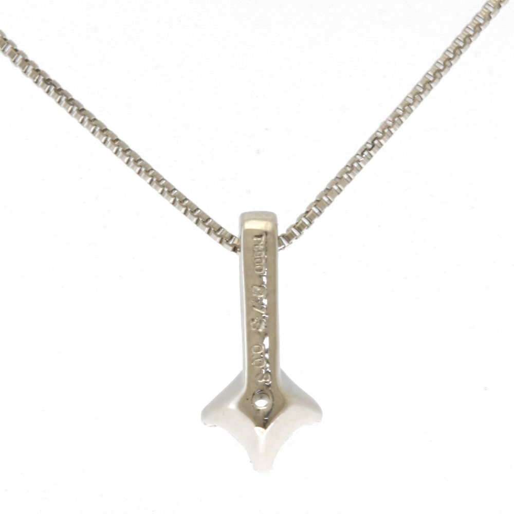 Necklace Pt850 Pt900 Platinum Diamond 0.13ct Diamond 0.03ct