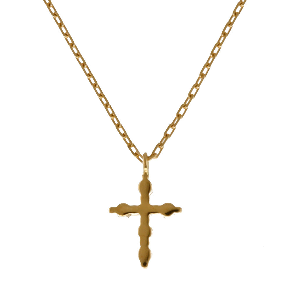 アガット　agete k18 ゴールド　ダイヤモンド　クロス　ネックレス　十字架