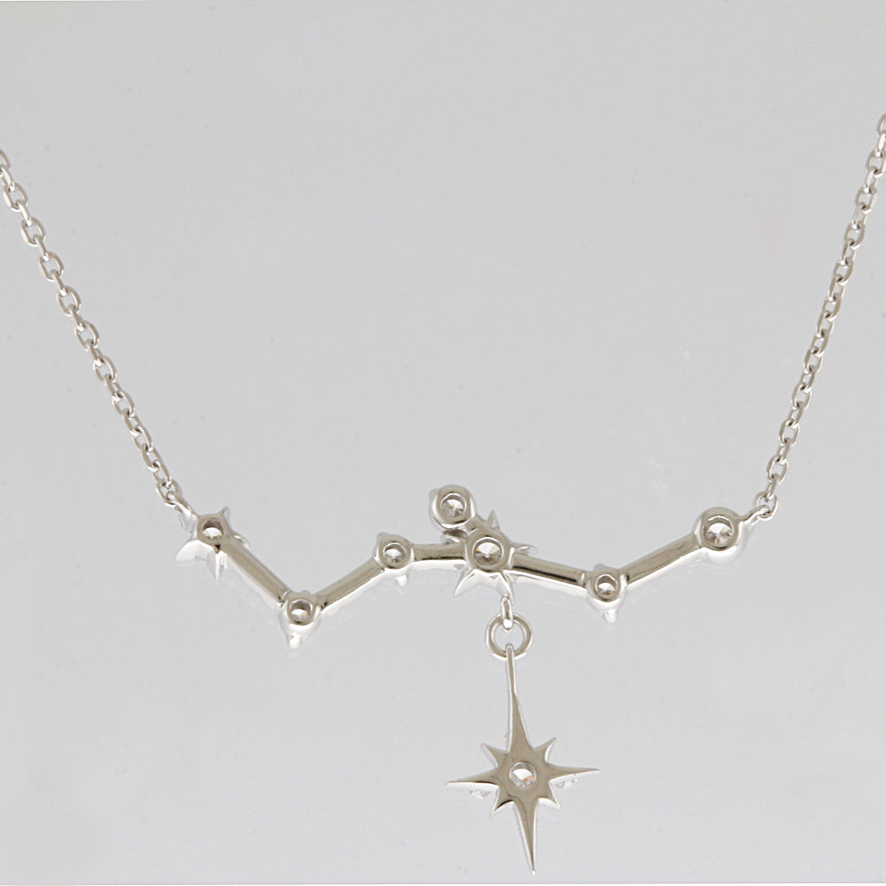 中古】 スタージュエリー STAR JEWELRY K18WG ネックレス ダイヤモンド