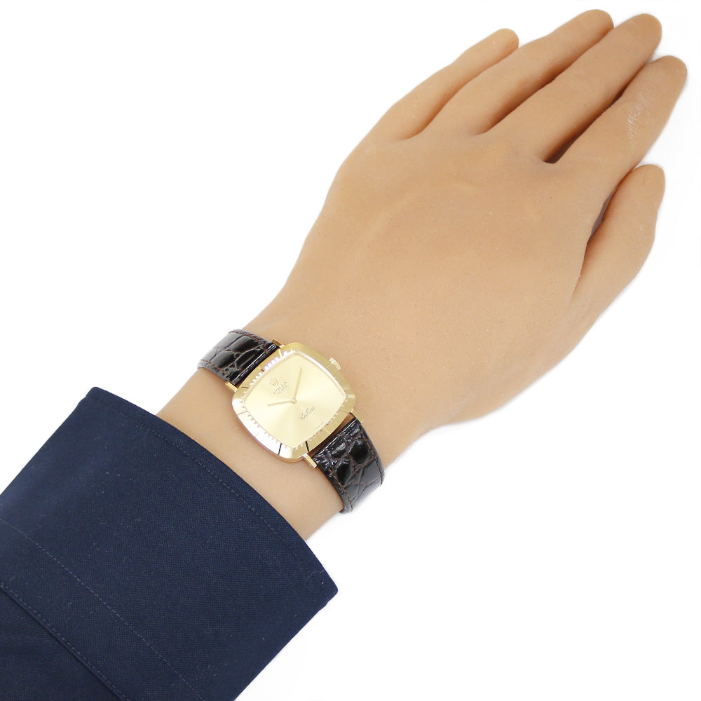 ロレックス チェリーニ 腕時計 18金 K18イエローゴールド 4084 手巻き レディース 1年保証 ROLEX 【中古】