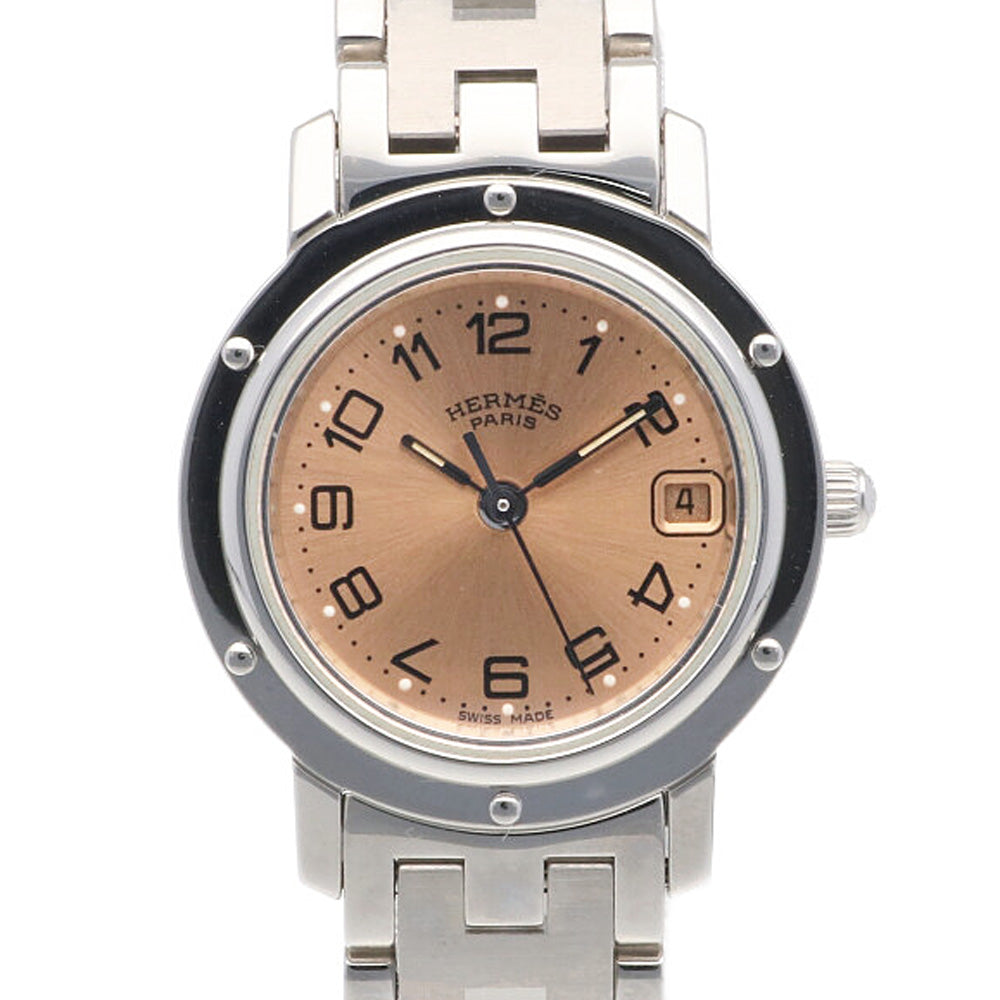 エルメス HERMES クリッパー 腕時計 ステンレススチール CL4.210 レディース 中古 【1年保証】
