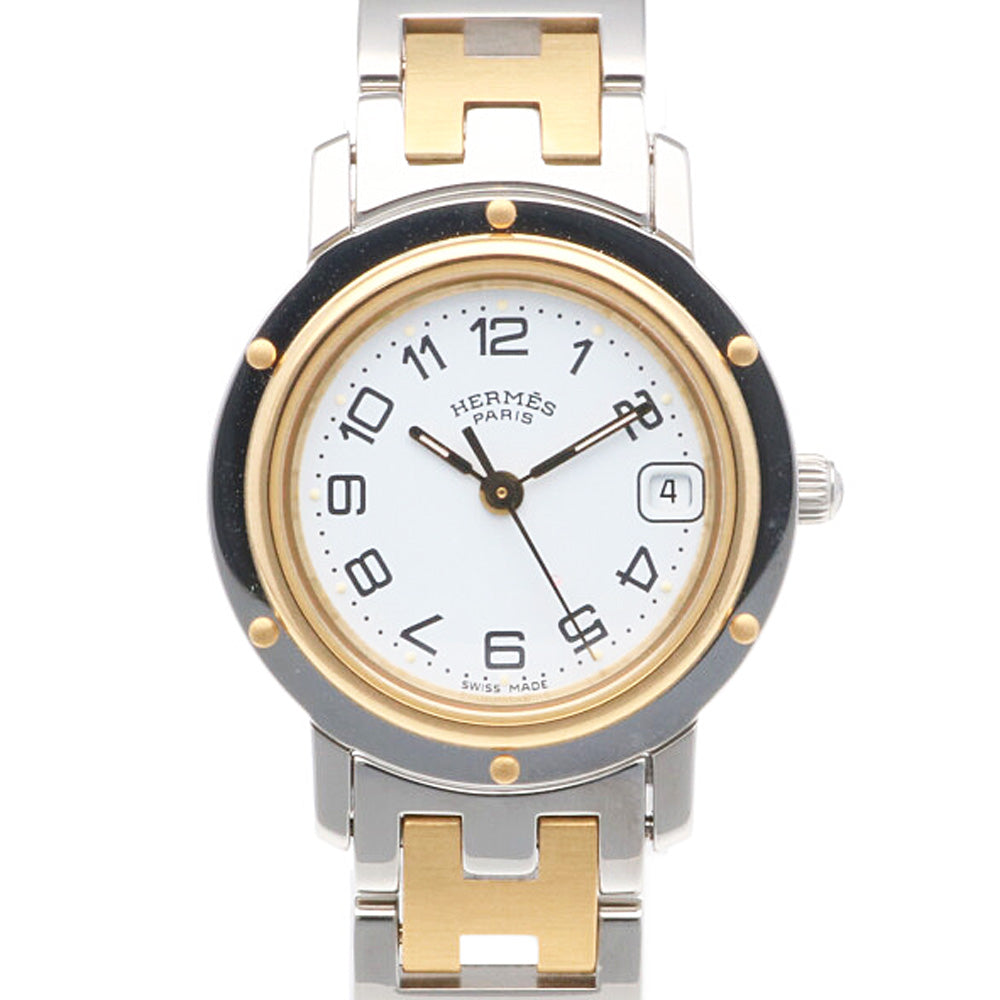エルメス HERMES クリッパー 腕時計 ステンレススチール CL4.220 レディース 中古 【1年保証】