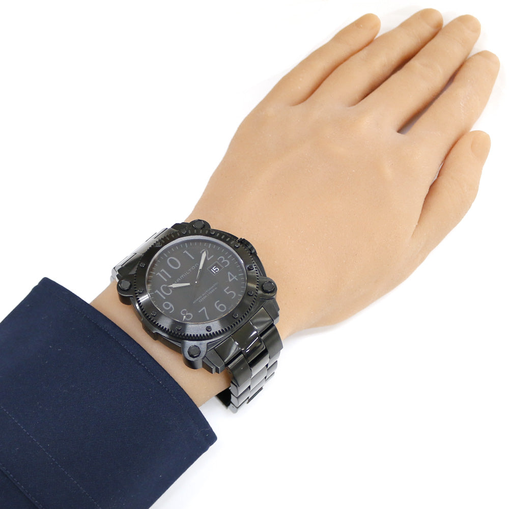 ハミルトン カーキ ビロウゼロ 腕時計 ステンレススチール H78580 自動巻き メンズ 1年保証 HAMILTON 【中古】