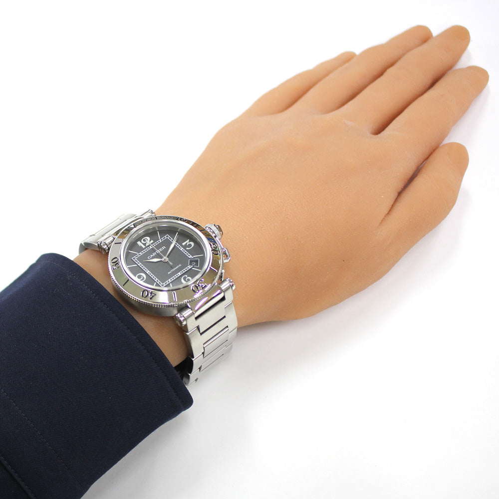 カルティエ パシャ シータイマー 腕時計 時計 ステンレススチール 2790 自動巻き メンズ 1年保証 CARTIER