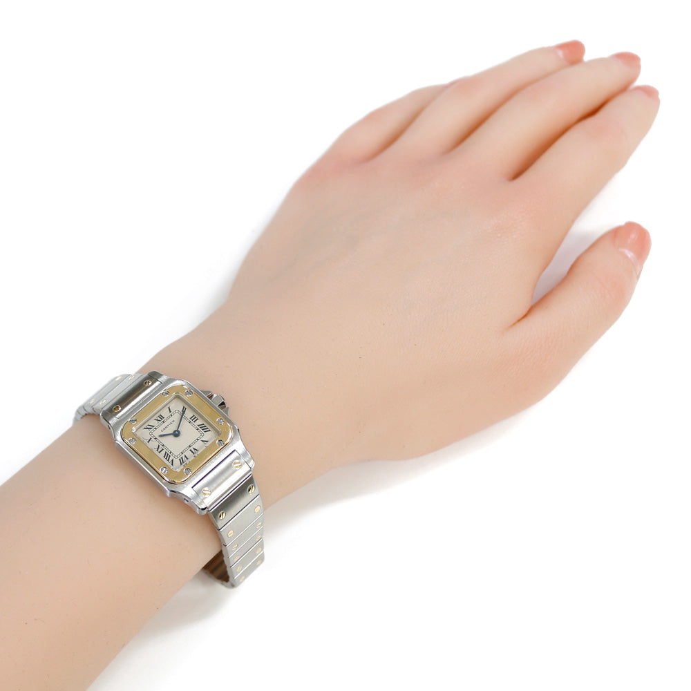 カルティエ CARTIER サントスガルベSM 腕時計 ステンレススチール 166930 レディース 中古 【1年保証】