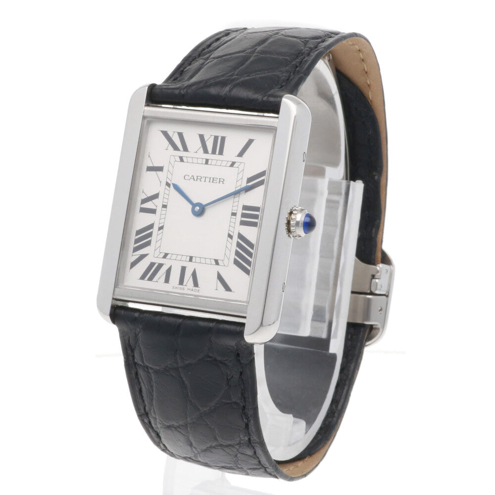 CARTIER カルティエ タンクソロLM 腕時計 ステンレススチール W520003 3169 クオーツ メンズ 1年保証 中古
