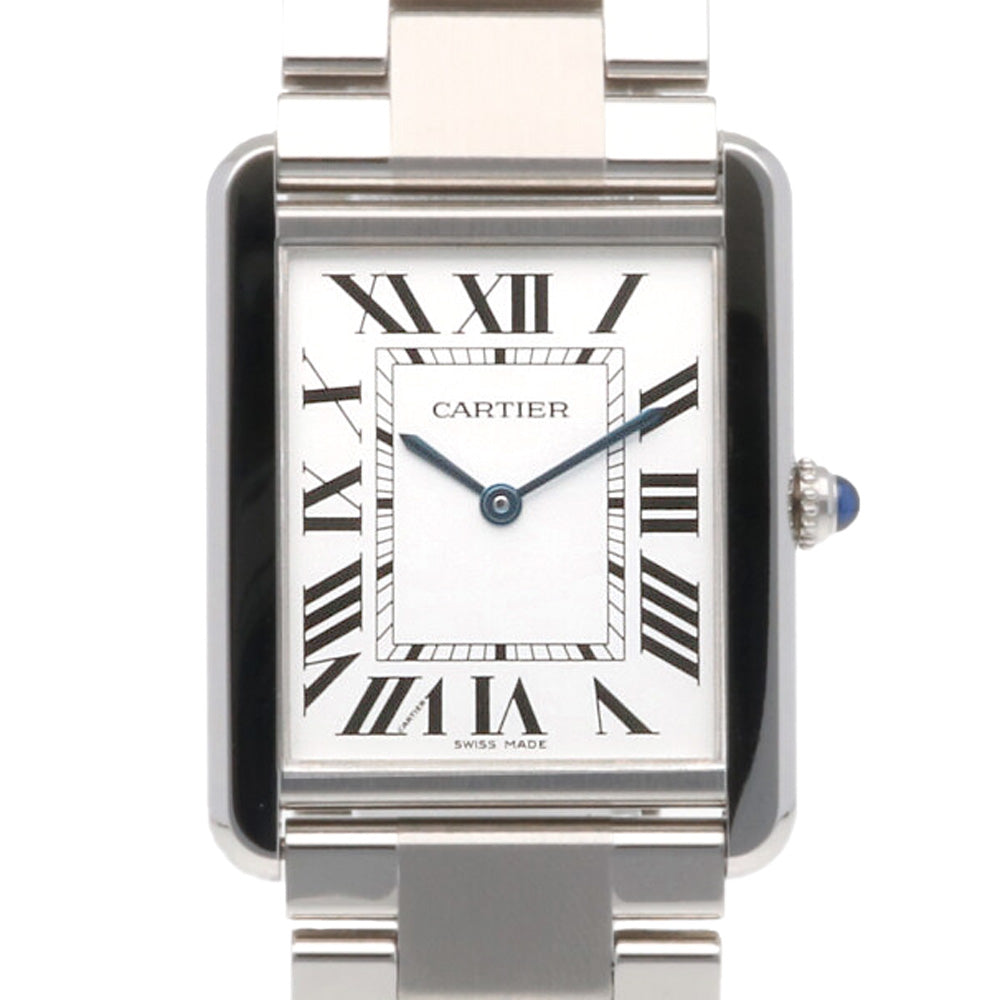 カルティエ タンクソロ LM 腕時計 時計 ステンレススチール W5200014 クオーツ メンズ 1年保証 CARTIER  カルティエ