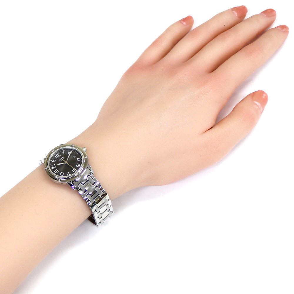 エルメス HERMES クリッパー 腕時計 ステンレススチール CP1.310 レディース 中古 【1年保証】