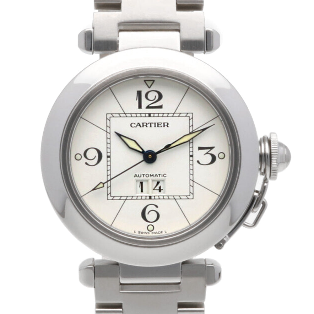 【117506】CARTIER カルティエ  W31058M7 パシャC ビッグデイト ピンクダイヤル SS 自動巻き 当店オリジナルボックス 腕時計 時計 WATCH ユニセックス