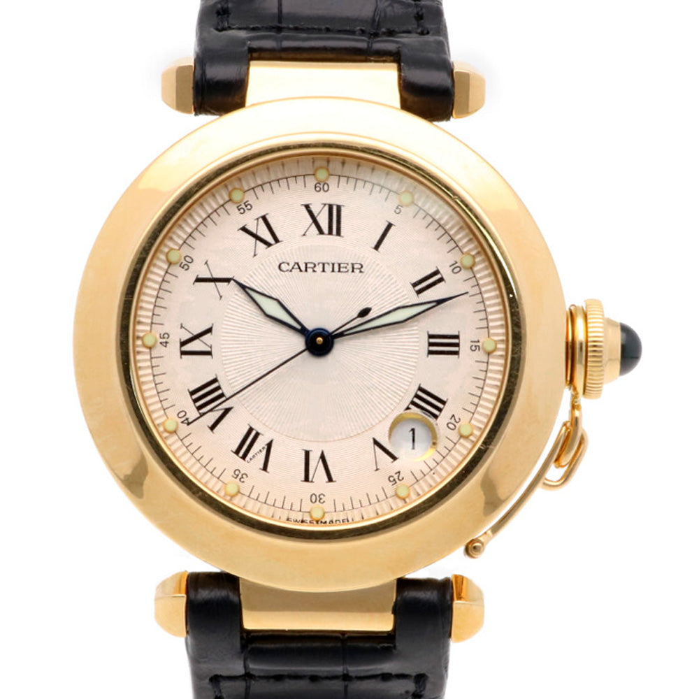 カルティエ CARTIER パシャ 腕時計 18金 K18イエローゴールド 1991