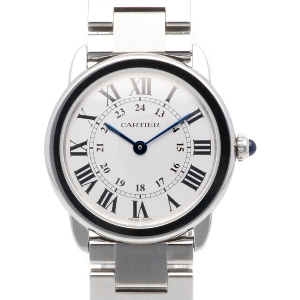 カルティエ  ロンドソロ XL 腕時計 ステンレススチール 自動巻き メンズ 1年保証  CARTIER