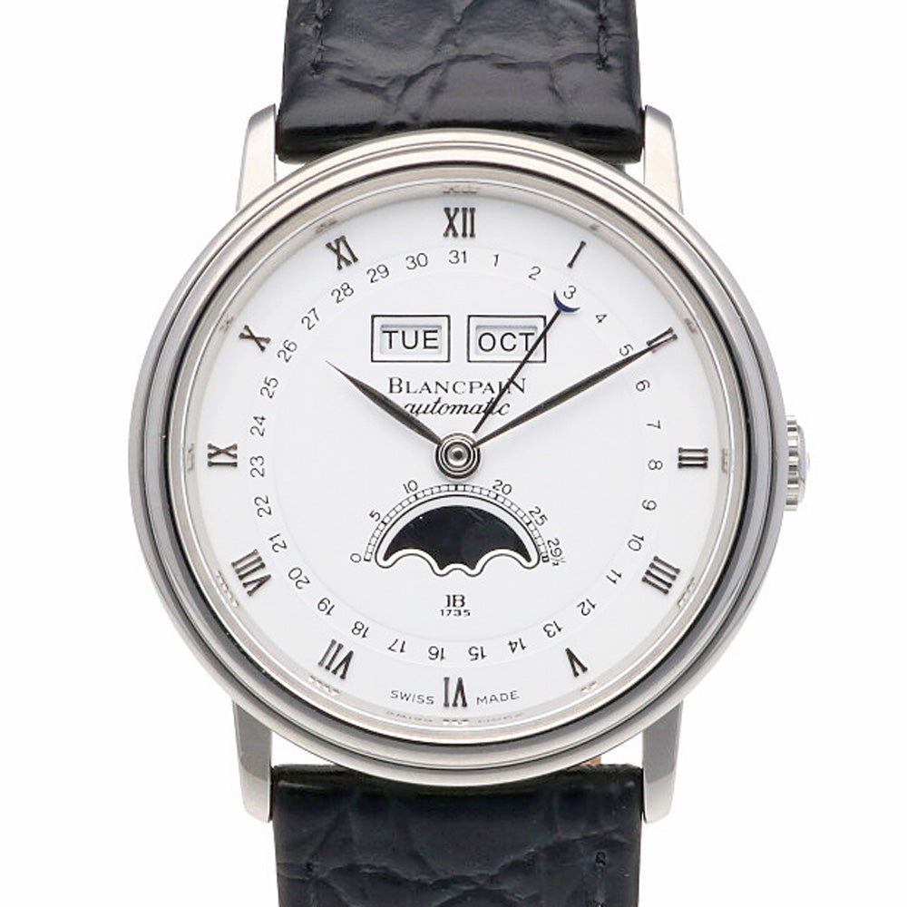 ブランパン Blancpain ヴィルレ トリプルカレンダー ムーンフェイズ 腕時計 ステンレススチール B6553 1127 A55 メンズ 中古