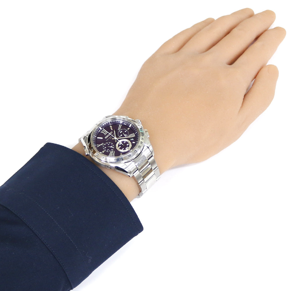 SEIKO セイコー ブライツ クロノグラフ 腕時計 ステンレススチール SAGA067 8B82-0AG0 ソーラー電波時計 メンズ 1年保証 中古