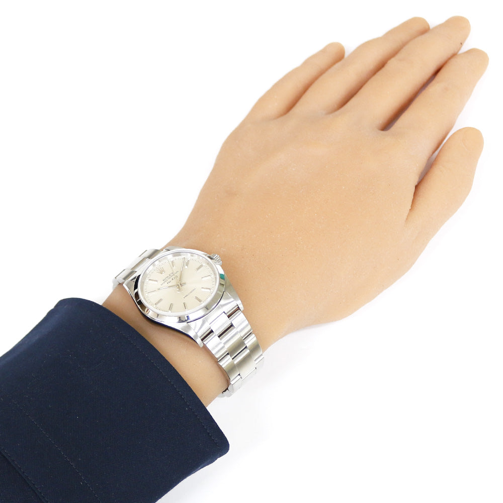 ロレックス エアキング プレシジョン オイスターパーペチュアル 腕時計 ステンレススチール 14000 自動巻き メンズ 1年保証 ROLEX 【中古】