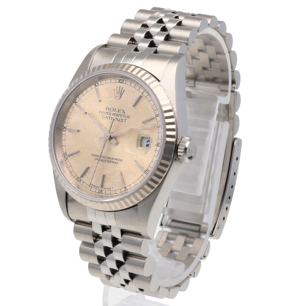 ロレックス デイトジャスト オイスターパーペチュアル 腕時計 ステンレススチール 16234 自動巻き メンズ 1年保証 ROLEX 【中古】