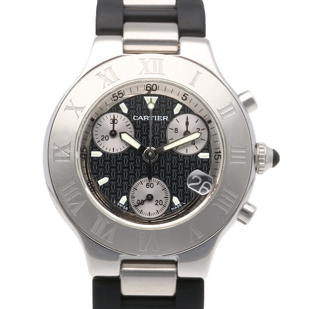 カルティエ クロノスカフ 腕時計 時計 時計 ステンレススチール 2424 クオーツ メンズ 1年保証 CARTIER  カルティエ
