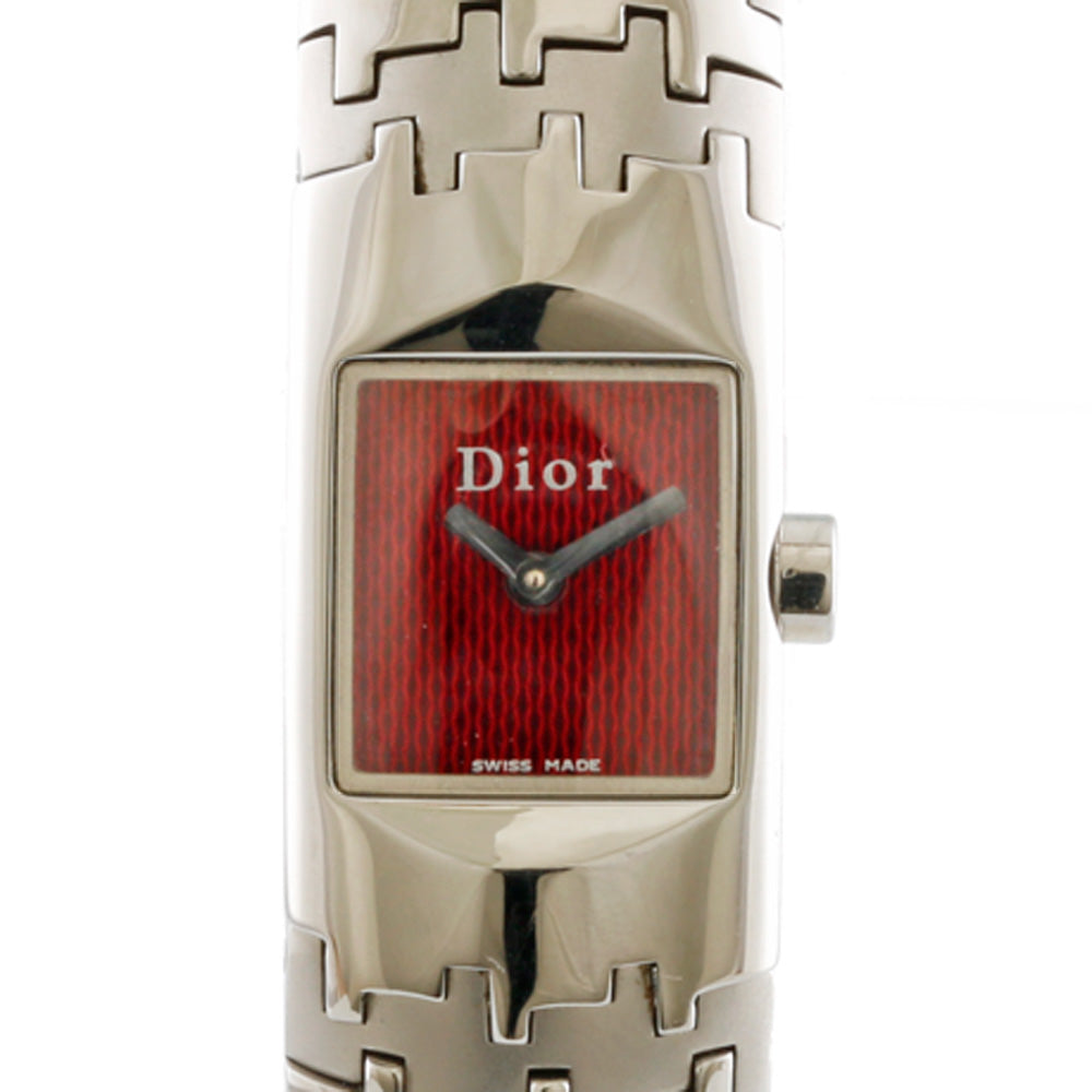 クリスチャンディオール Christian Dior ディオリフィック 腕時計 ステンレススチール D96-100 レディース 中古 【1年保証】