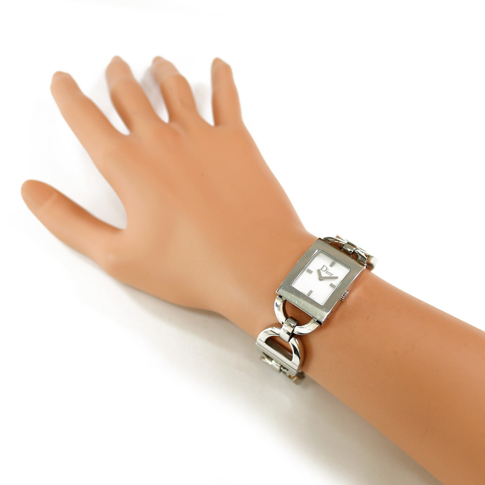 クリスチャンディオール Christian Dior マリススクエア 腕時計 ステンレススチール D78-109 レディース 中古 【1年保証】