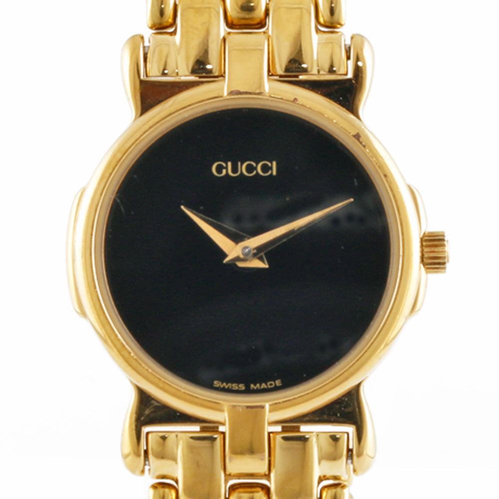 中古】 グッチ GUCCI GP 腕時計 GP 3400L ゴールド ブラック