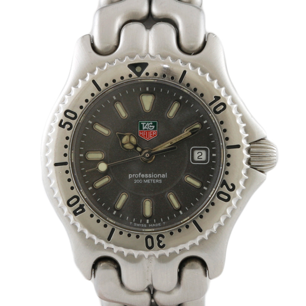 【中古】 タグホイヤー TAG HEUER SS 腕時計 200Ｍ プロフェッショナル ステンレススチール ＷＧ1313-2 シルバー グレー  ユニセックス【BIM】