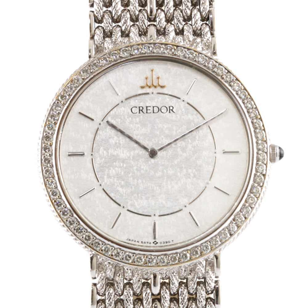 クレドール CREDOR ダイヤベゼル 18KTベゼル メンズ腕時計