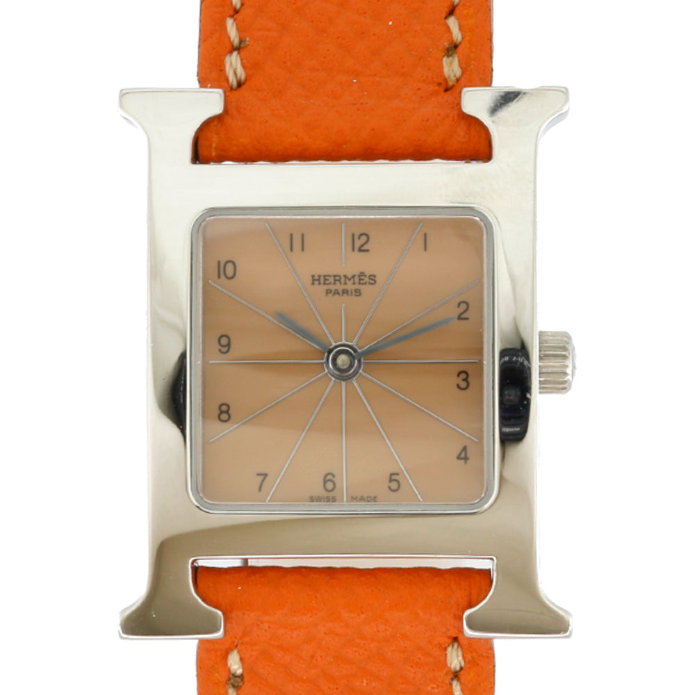 中古】 エルメス HERMES SS 腕時計 Hウォッチ ステンレススチール 