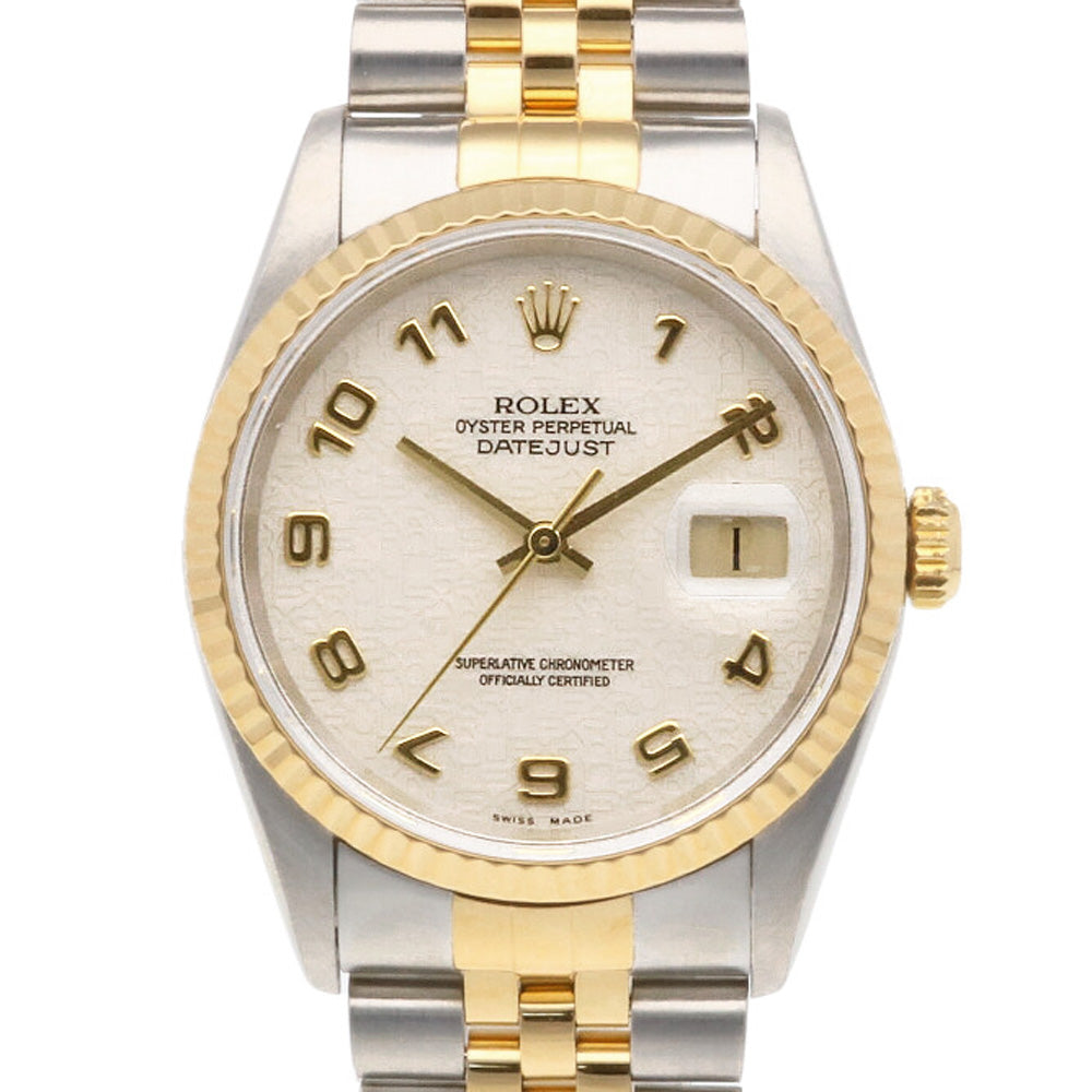 ロレックス デイトジャスト オイスターパーペチュアル 腕時計 時計 ステンレススチール 16233 自動巻き メンズ 1年保証 ROLEX