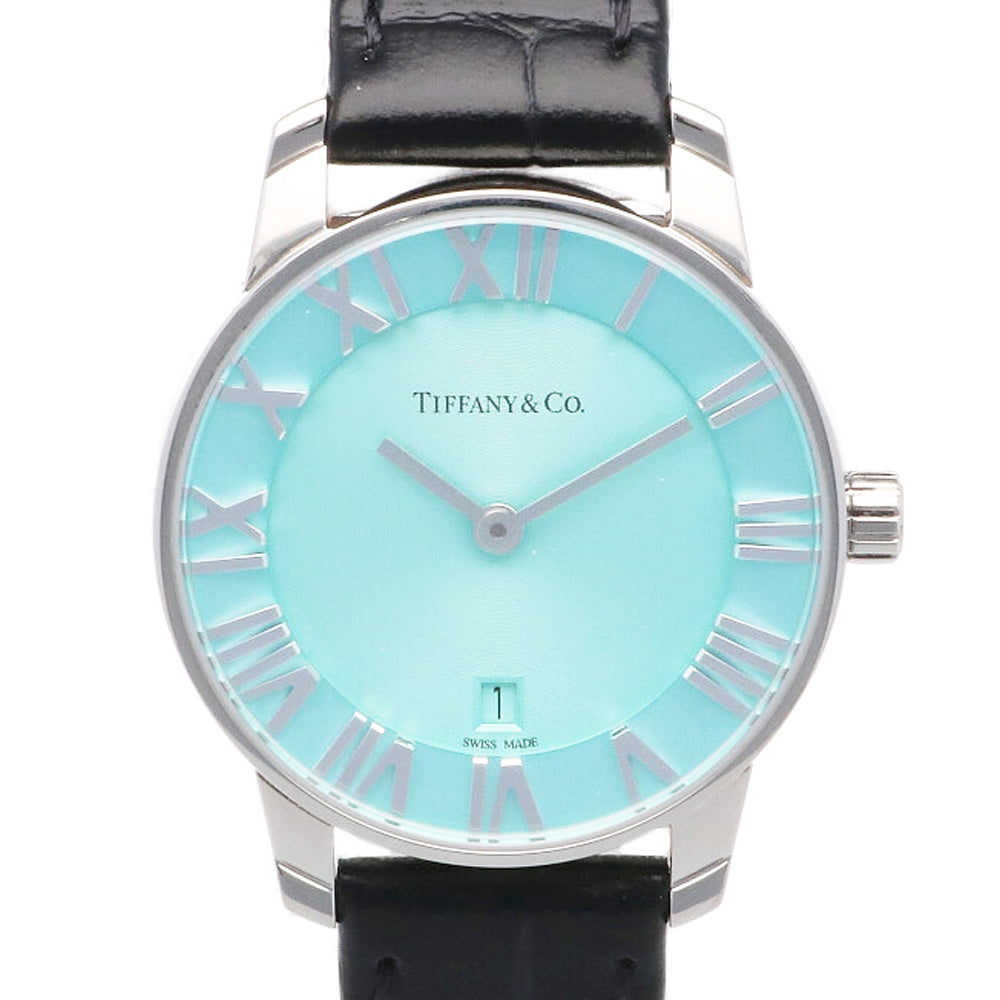 ティファニー TIFFANY & Co. アトラスドーム レディース クォーツ 腕時計 SS ブルー文字盤 32777619  新入荷 TI0129