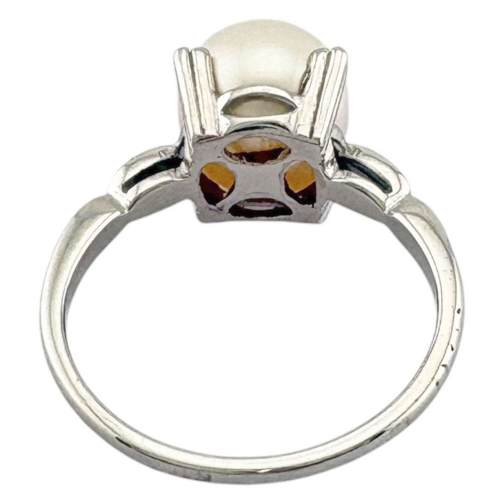MIKIMOTO Ring No. 11 K14 White Gold Pearl Women's Used – 【公式