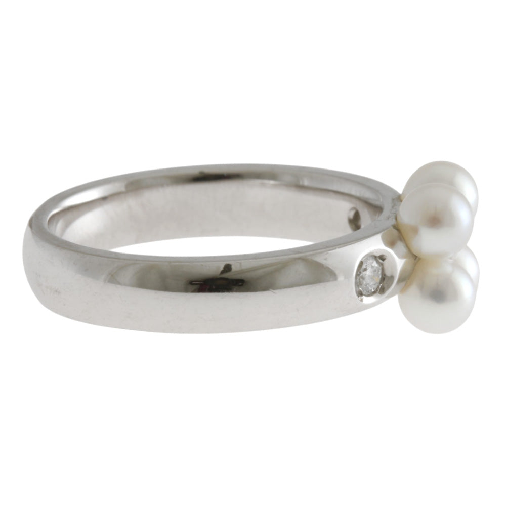 MIKIMOTO ミキモト リング 指輪 9号 18金 K18ホワイトゴールド