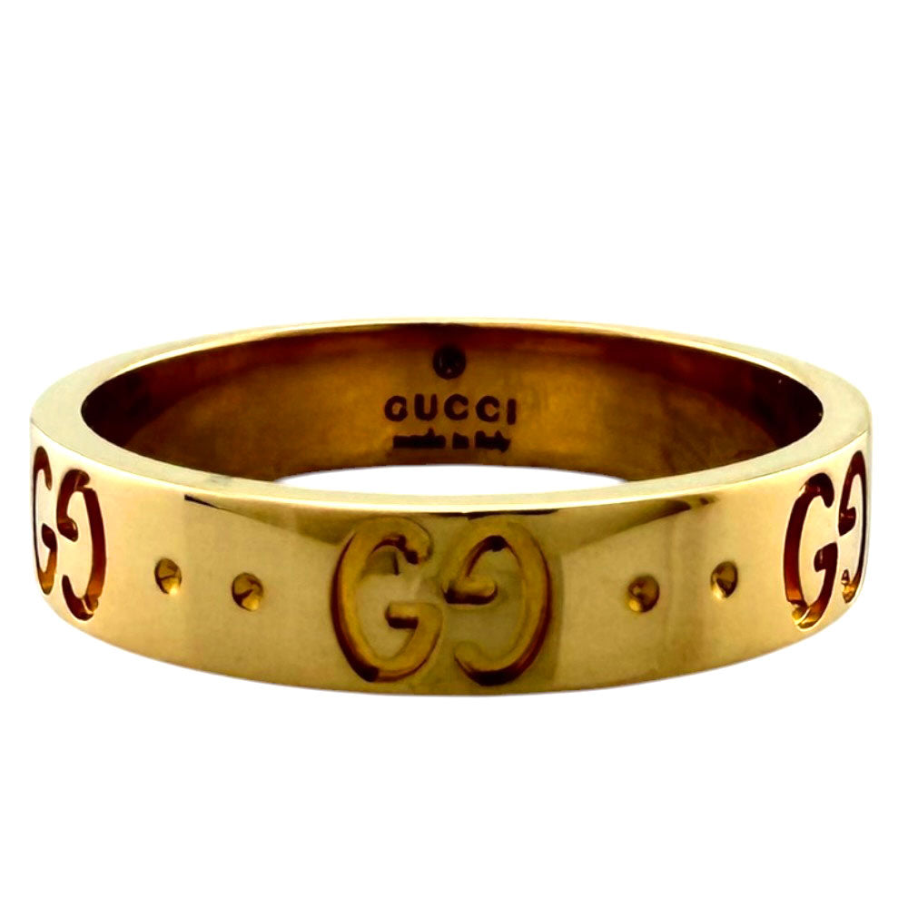 GUCCI グッチ アイコン リング 指輪 11.5号 18金 K18イエローゴールド