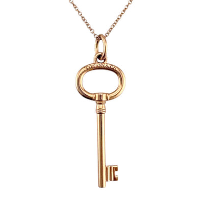 TIFFANY&Co. ティファニー オーバルキー ネックレス 18金 K18ピンク
