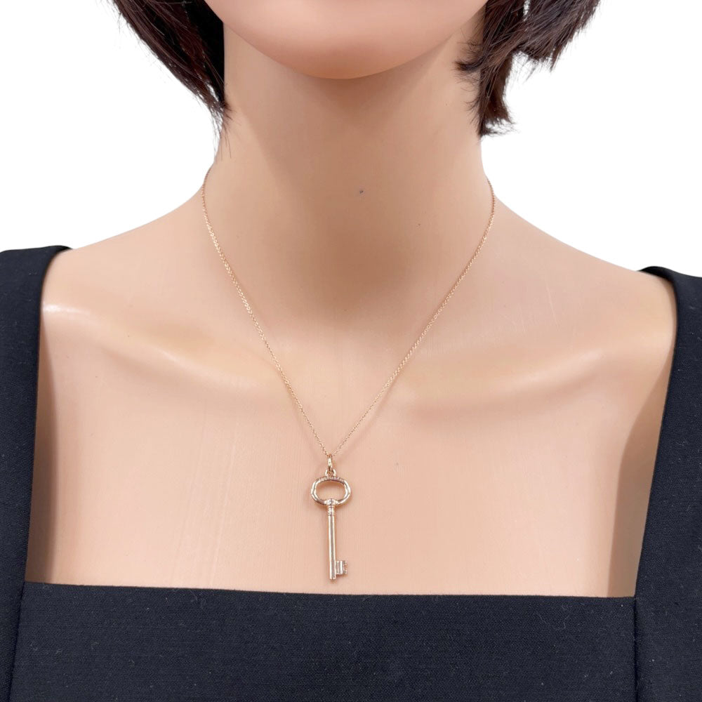 TIFFANY&Co. ティファニー オーバルキー ネックレス 18金 K18ピンク